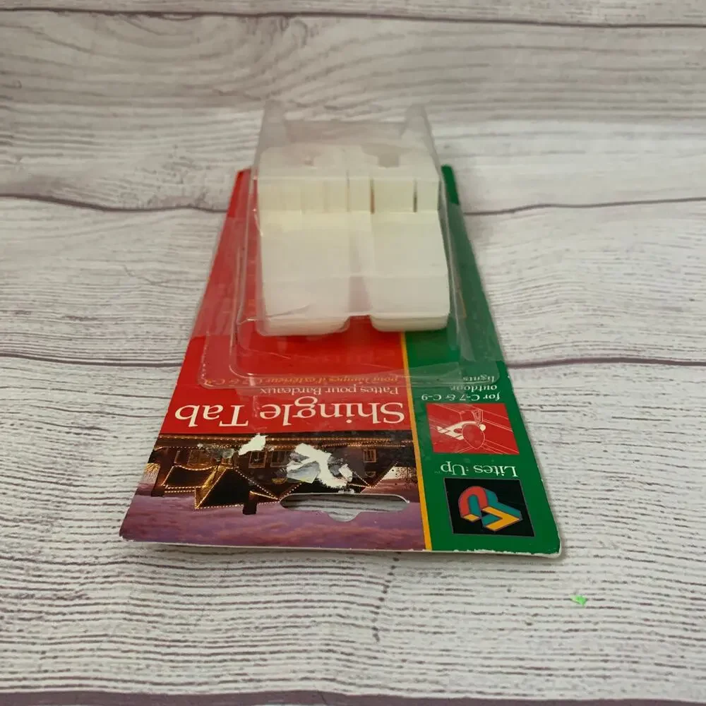 Lites Up Clear Outdoor Shingle Tabs for C7 C9 Bulbs 25 Count Christmas Holiday